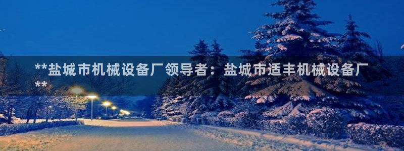 金年会官方在线播放：**盐城市机械设备厂领导者：盐城市适丰机械设备厂
**