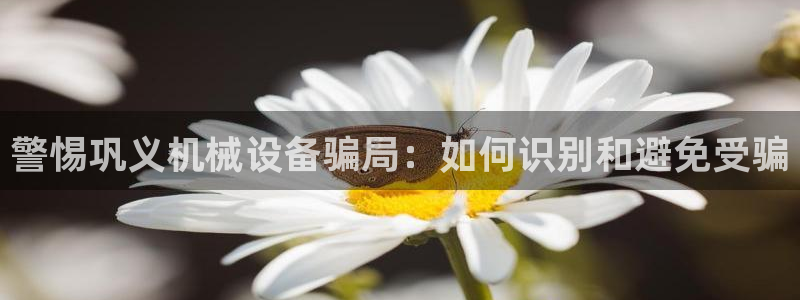 金年会官方网站入口登录手机版下载安装：警惕巩义机械设备骗局：如何识别和避免受骗